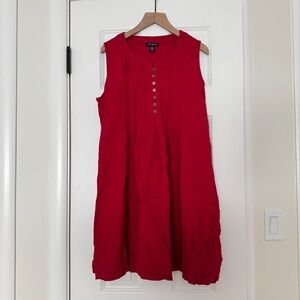 Tribal Linen-Cotton Sleeveless Mini Dress SP